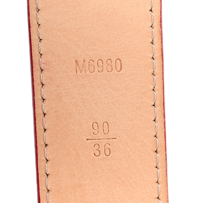 Louis Vuitton Vernis Ceinture 30mm Belt 90 36 Rouge 4 of 5