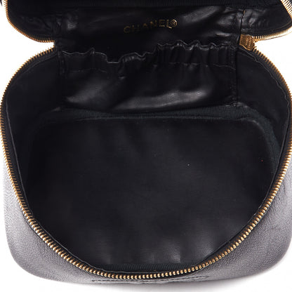 Chanel Caviar Vanity Cosmetic Case Black 6 of 10