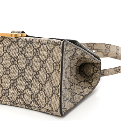 Balenciaga X GUCCI GG Supreme Monogram Small Hourglass Top Handle Bag Beige Ebony 9 of 9
