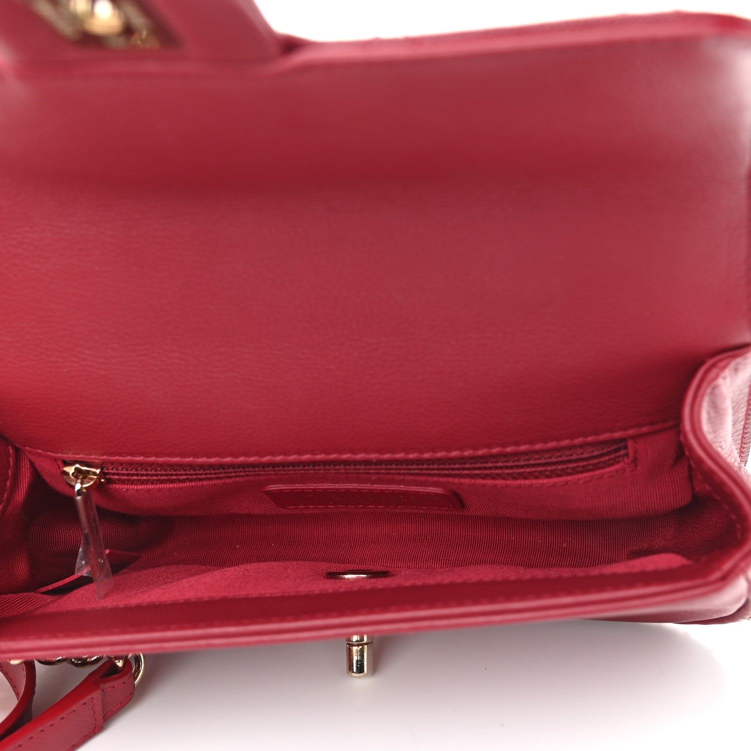 Chanel Caviar Quilted Mini Studded Flap Red 5 of 12