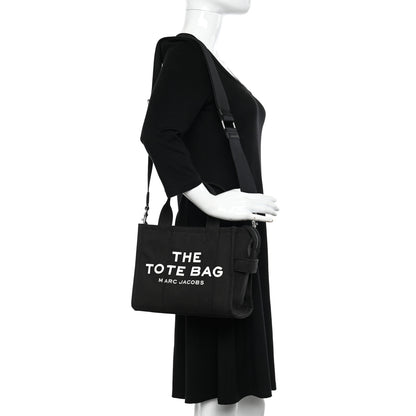 Marc Jacobs Cotton Canvas Small The Traveler Tote Bag Black 2 of 11