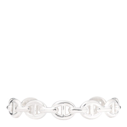 Hermes Sterling Silver MM Chaine d'Ancre Enchainee Cuff Bracelet SH 1 of 6