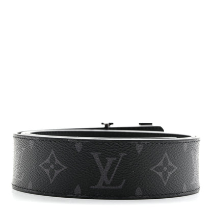 Louis Vuitton Monogram Eclipse Taigarama 40mm LV Initiales Reversible Belt 95 38 Black 3 of 9