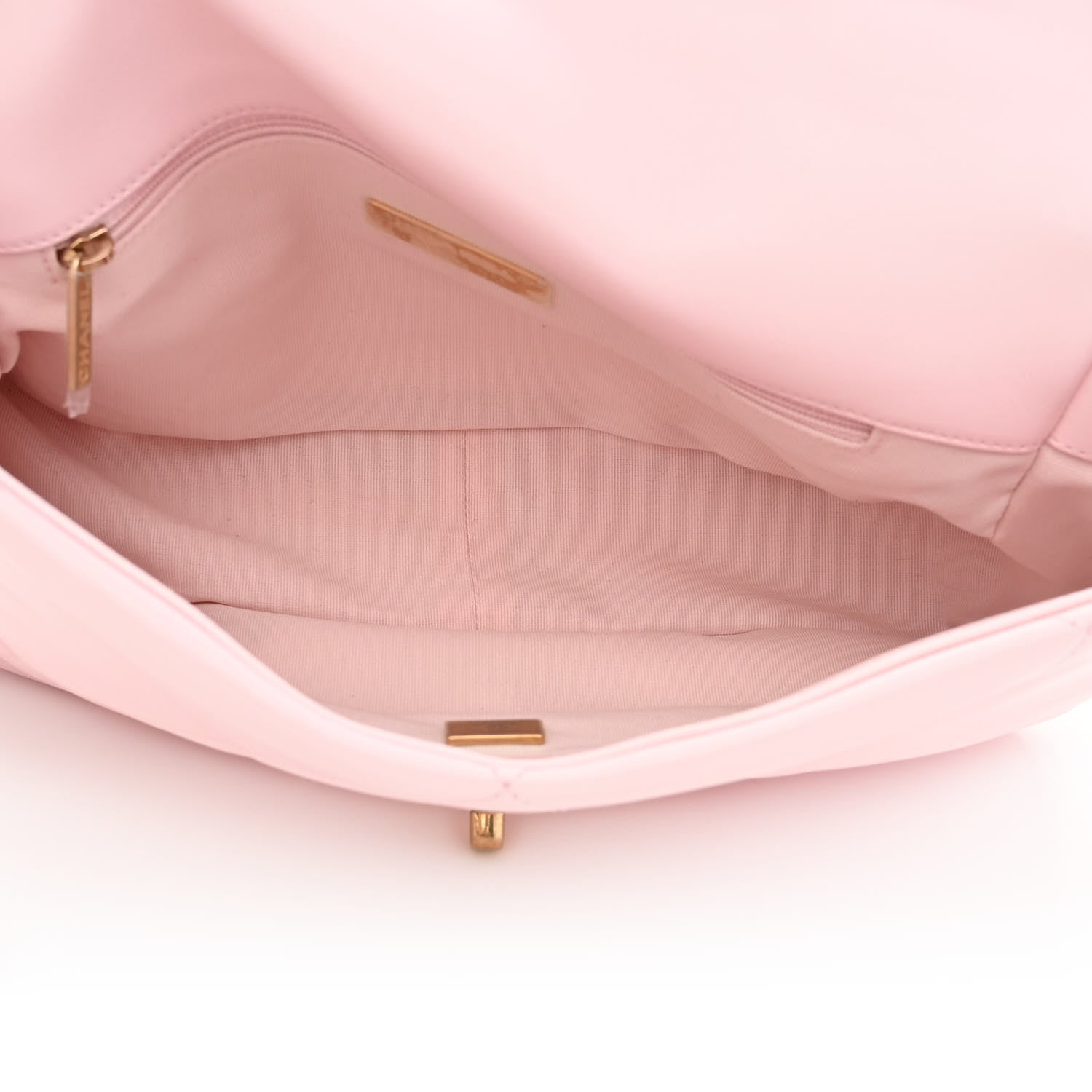 Chanel Lambskin Quilted Large Chanel 19 Flap Light Pink 5 of 10