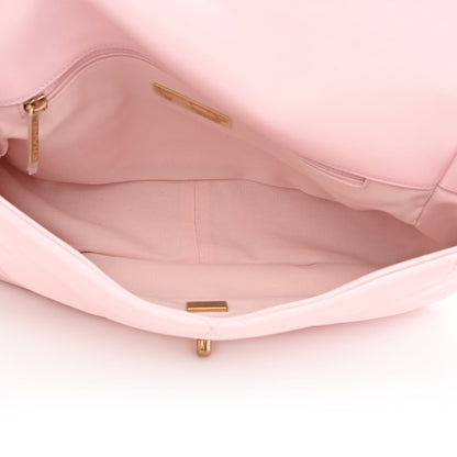 Chanel Lambskin Quilted Large Chanel 19 Flap Light Pink 5 of 10