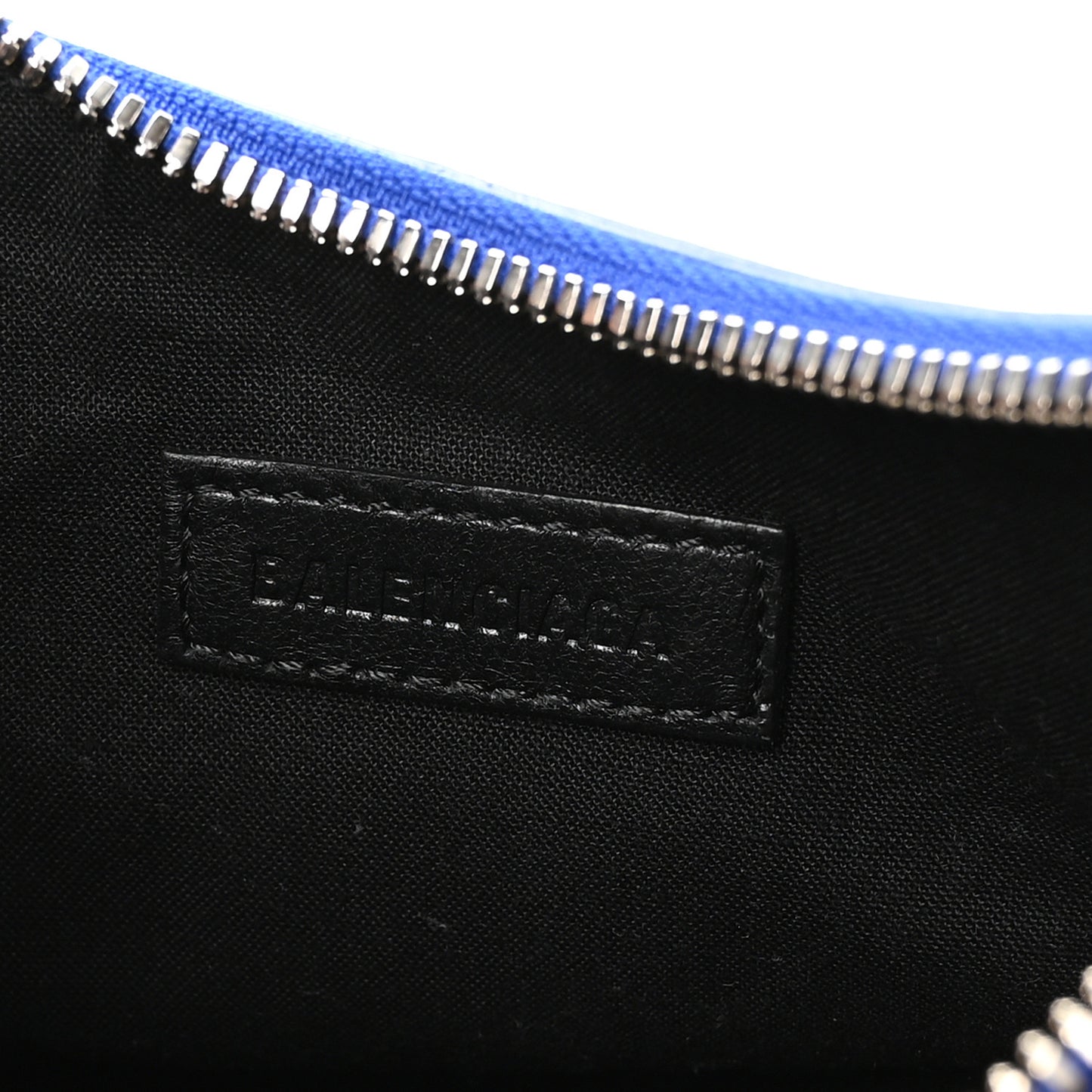 Metallic Arena Agneau Le Cagole Shoulder Bag XS Blue