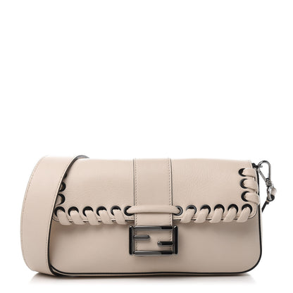 Fendi Vitello Dolce Lace Up Baguette Camelia 1 of 10