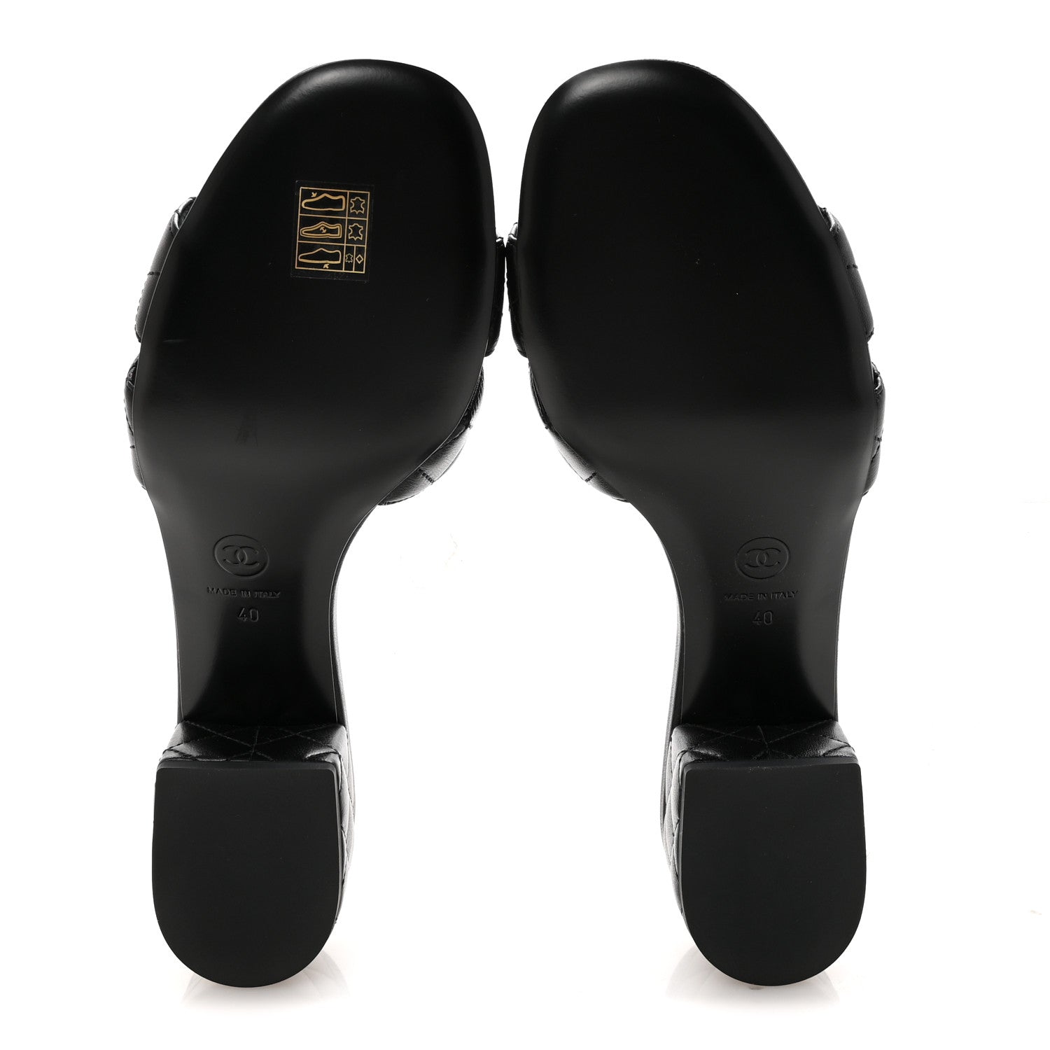 Chanel Lambskin Quilted Mules 40 Black 6 of 10