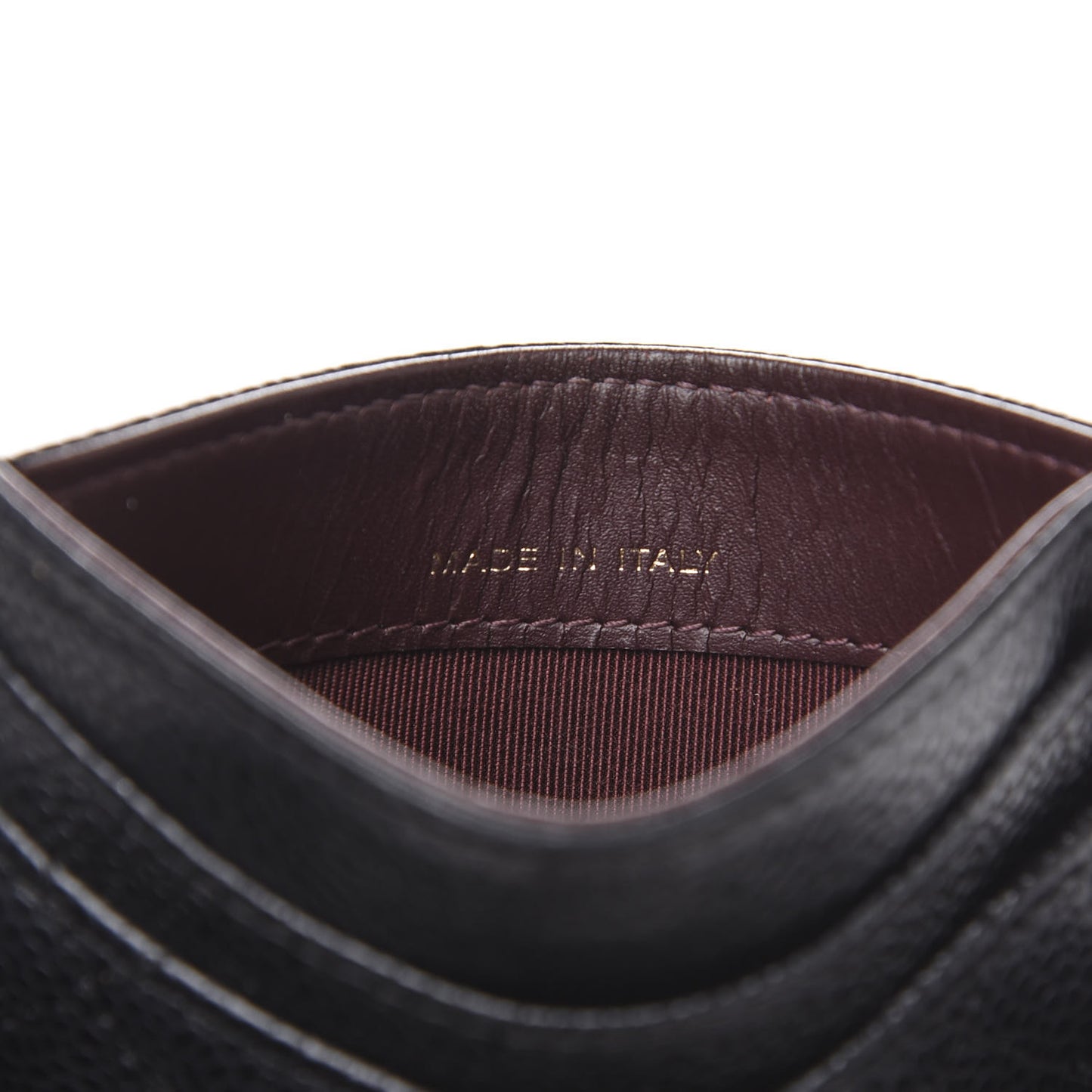 Caviar Quilted Card Holder Black