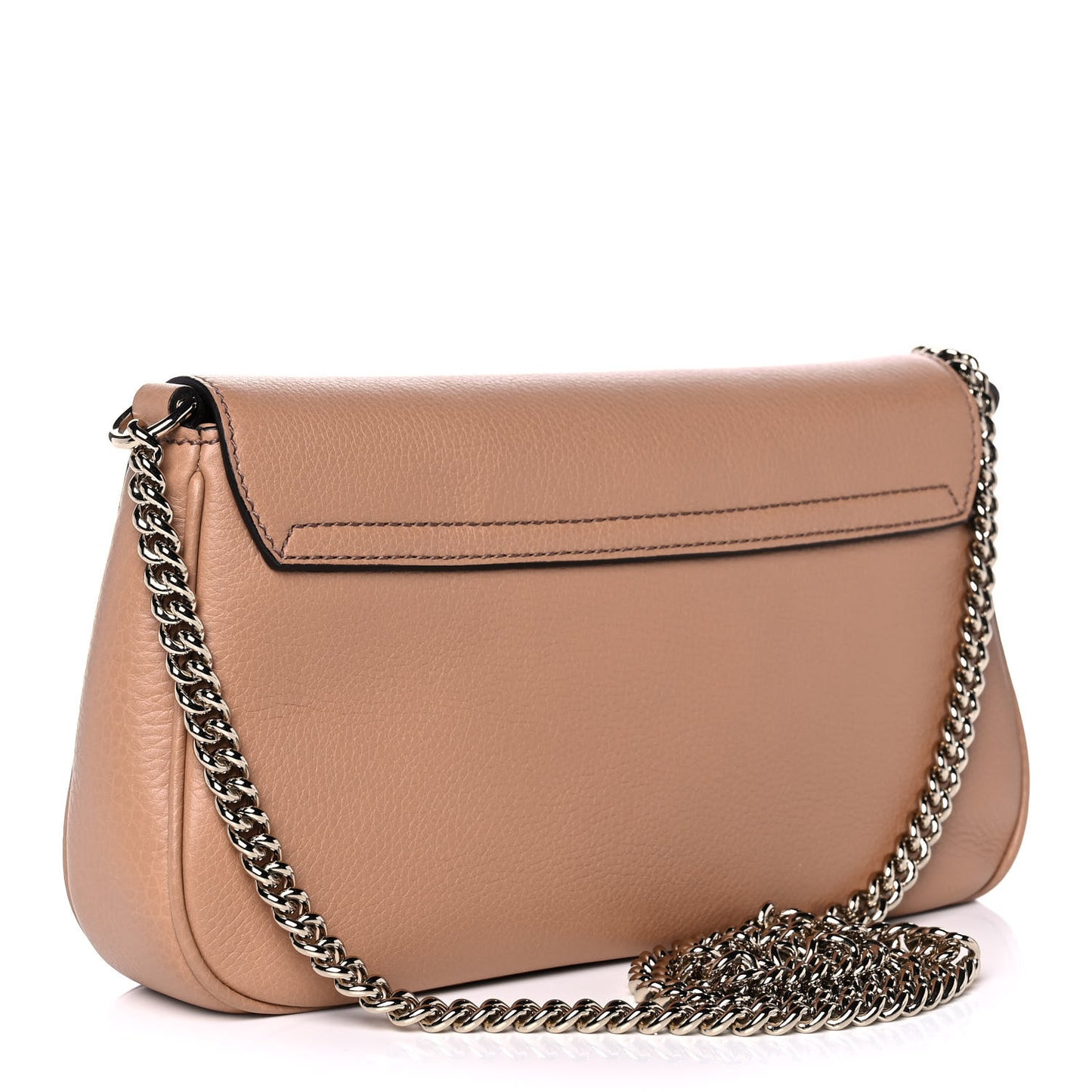 Pebbled Calfskin Medium Soho Flap Crossbody Camelia