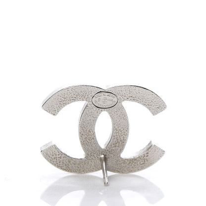 Chanel Baguette Crystal CC Earrings Silver 4 of 5
