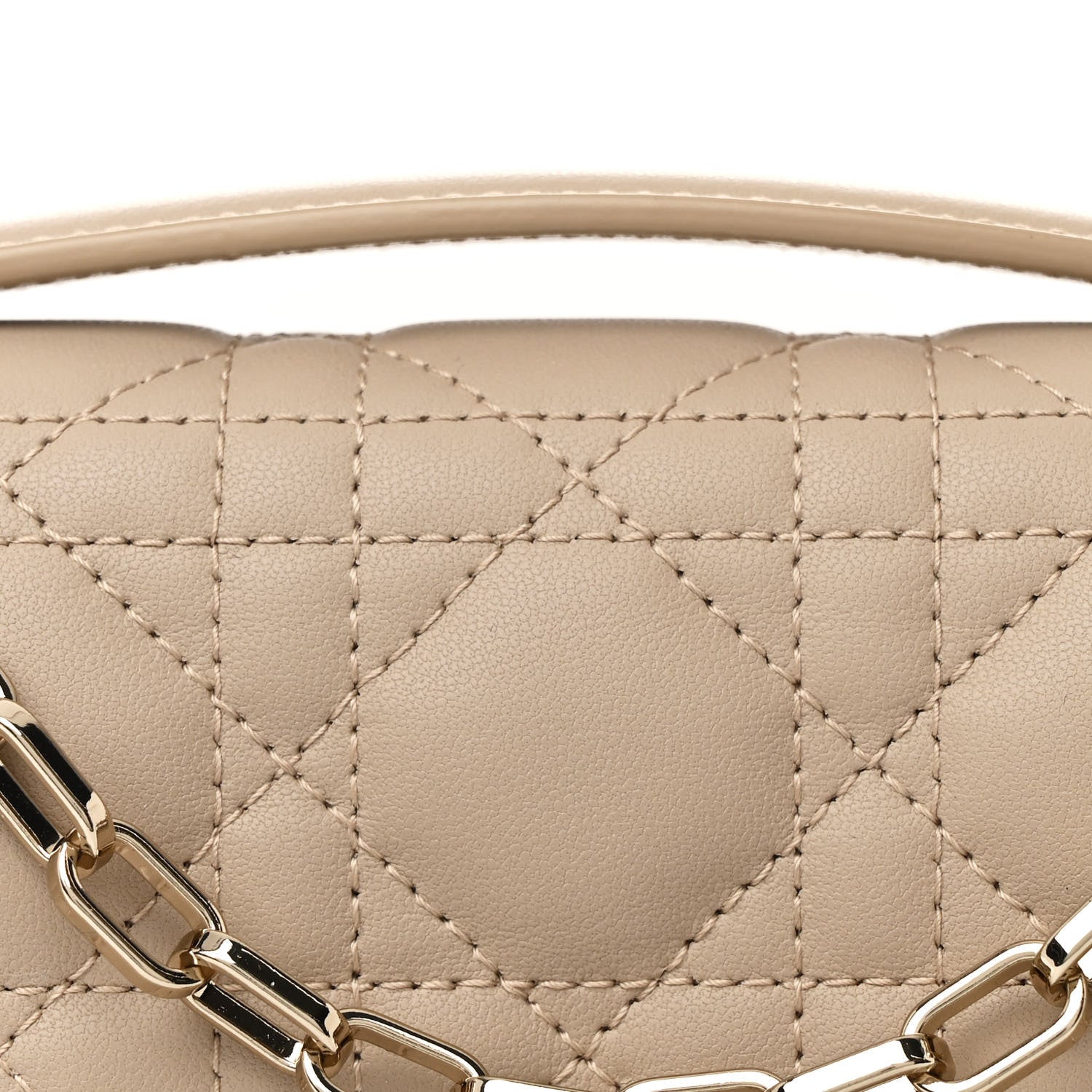 Christian Dior Lambskin Cannage Mini My Dior Bag Sand 9 of 12
