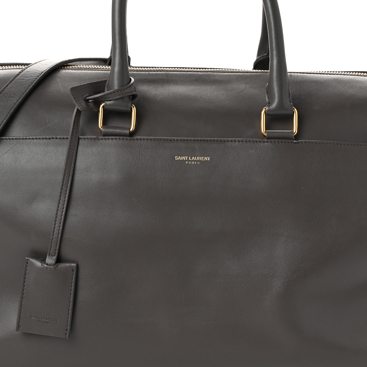 Saint Laurent Calfskin Classic Duffle 12 Earth 8 of 10