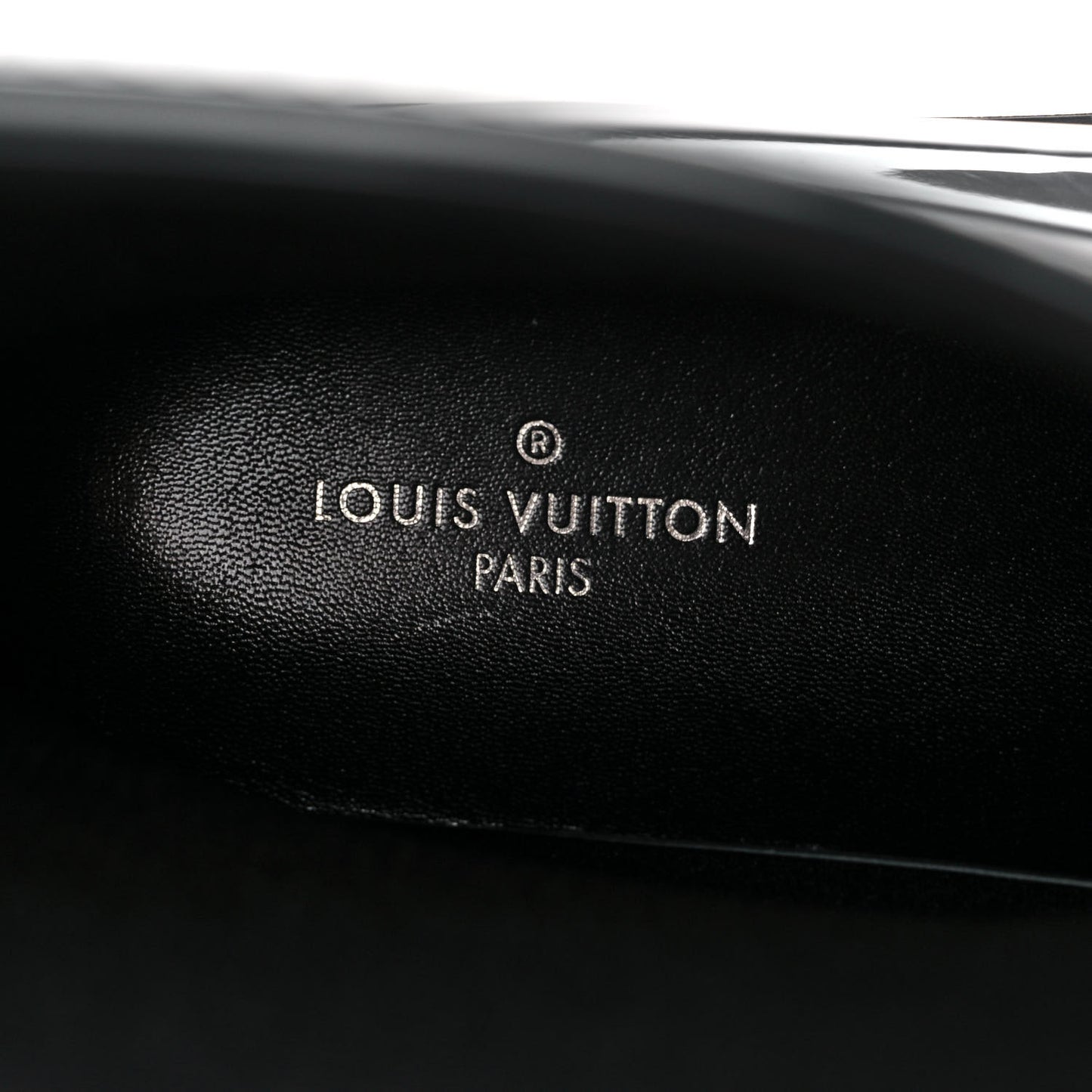 Rubber Embossed Monogram Drops Flat Half Boots 41 Black