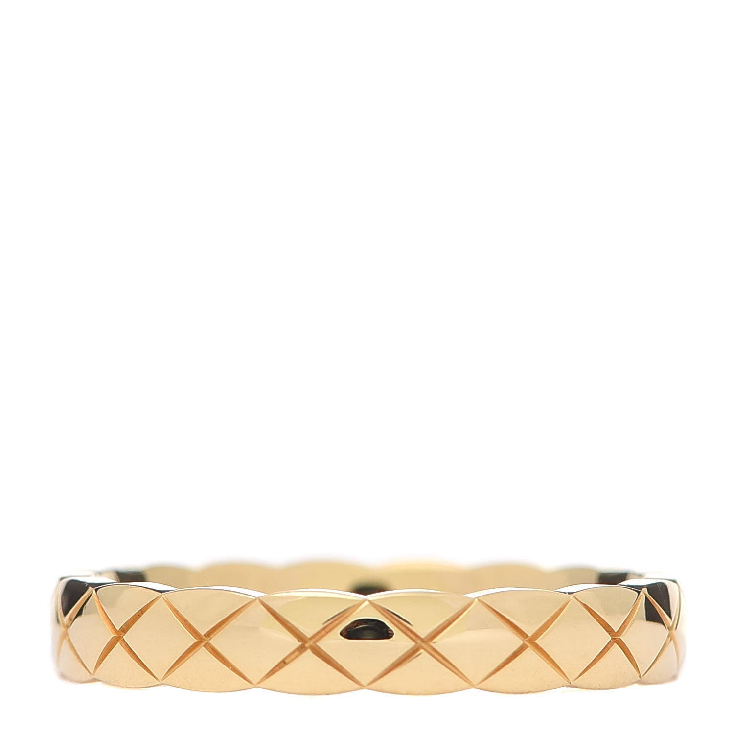Chanel 18K Yellow Gold Mini Coco Crush Ring 53 6.25 1 of 5