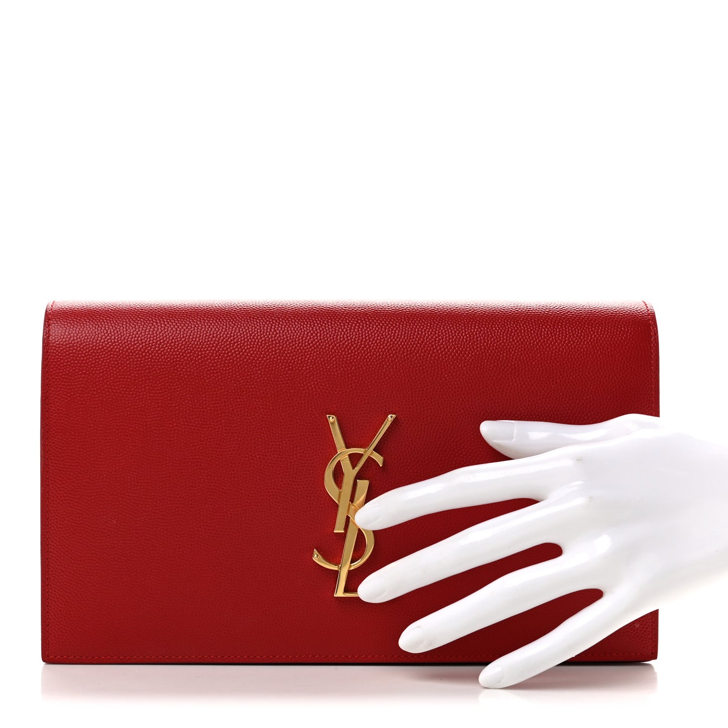 Grain De Poudre Classic Monogram Cassandre Clutch New Red