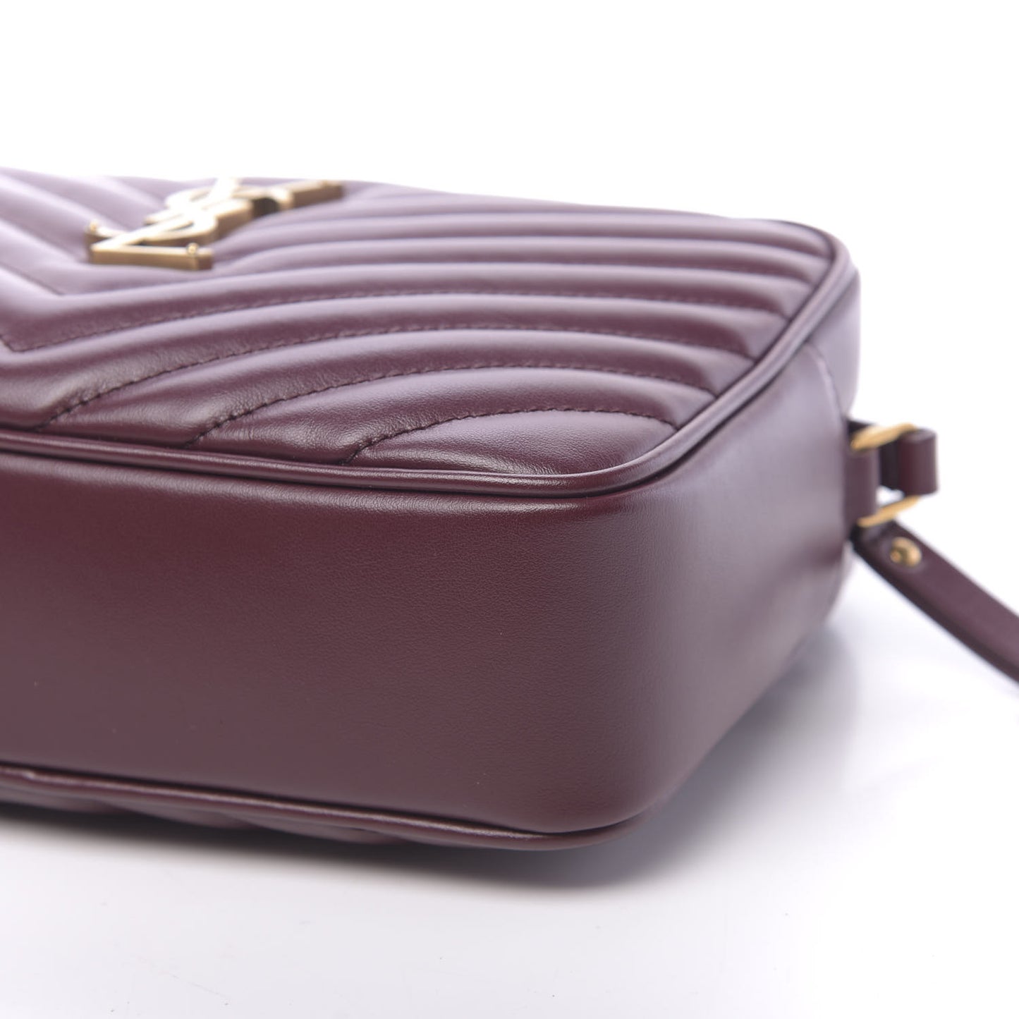 Calfskin Matelasse Monogram Lou Camera Bag Dark Legion Red