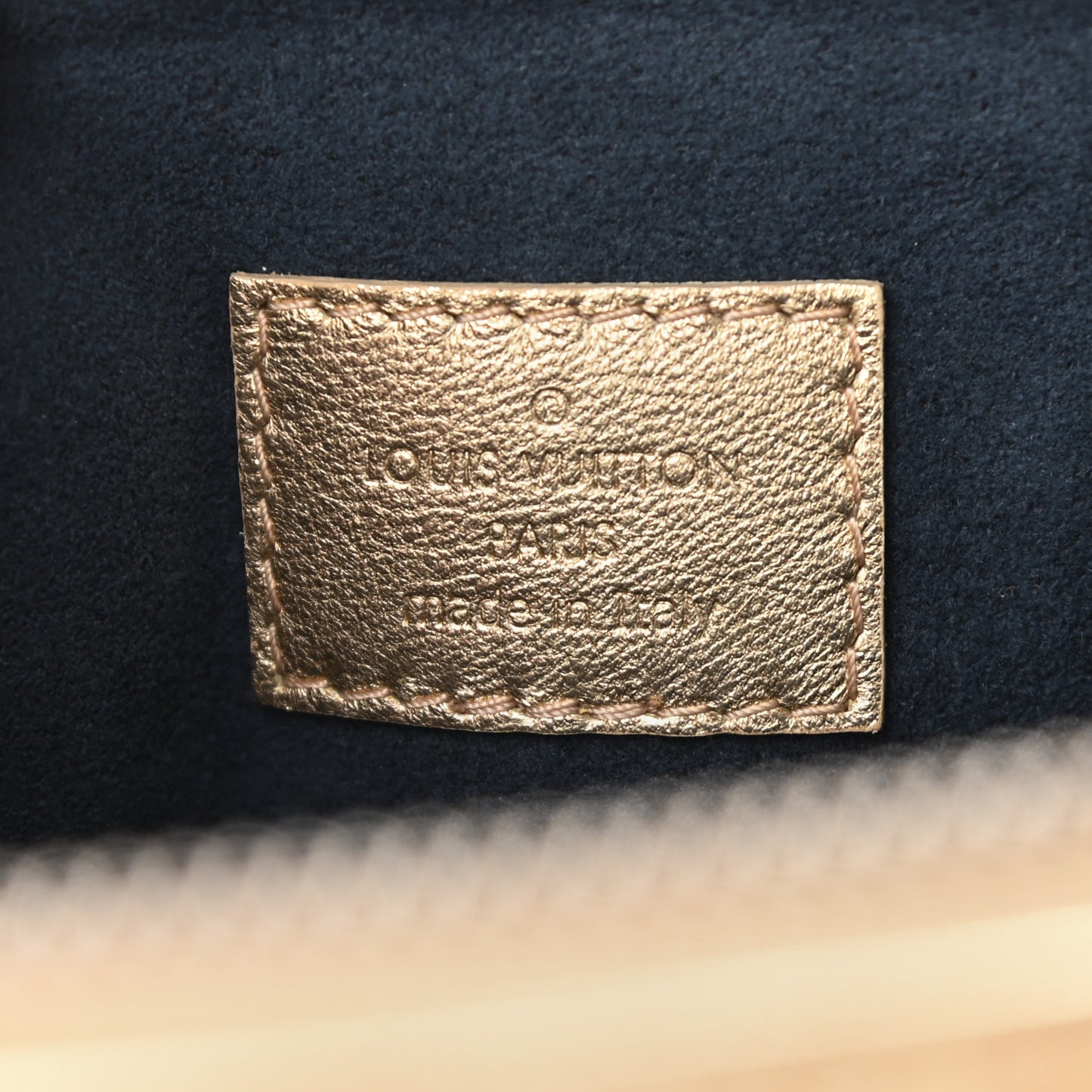 Lambskin Embossed Monogram Coussin PM Gold