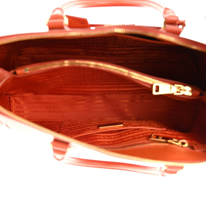 Prada Saffiano Lux Medium Promenade Tote Papaya 6 of 11