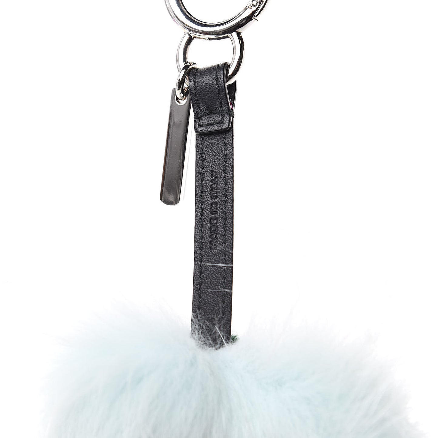 Fox Rabbit Goat Mink Fur Vitello Flamingo Bagood Monster Bag Bug Charm Light Blue