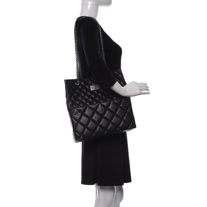 Chanel Aged Calfskin Quilted Reissue 2.55 Tote Black 2 of 10