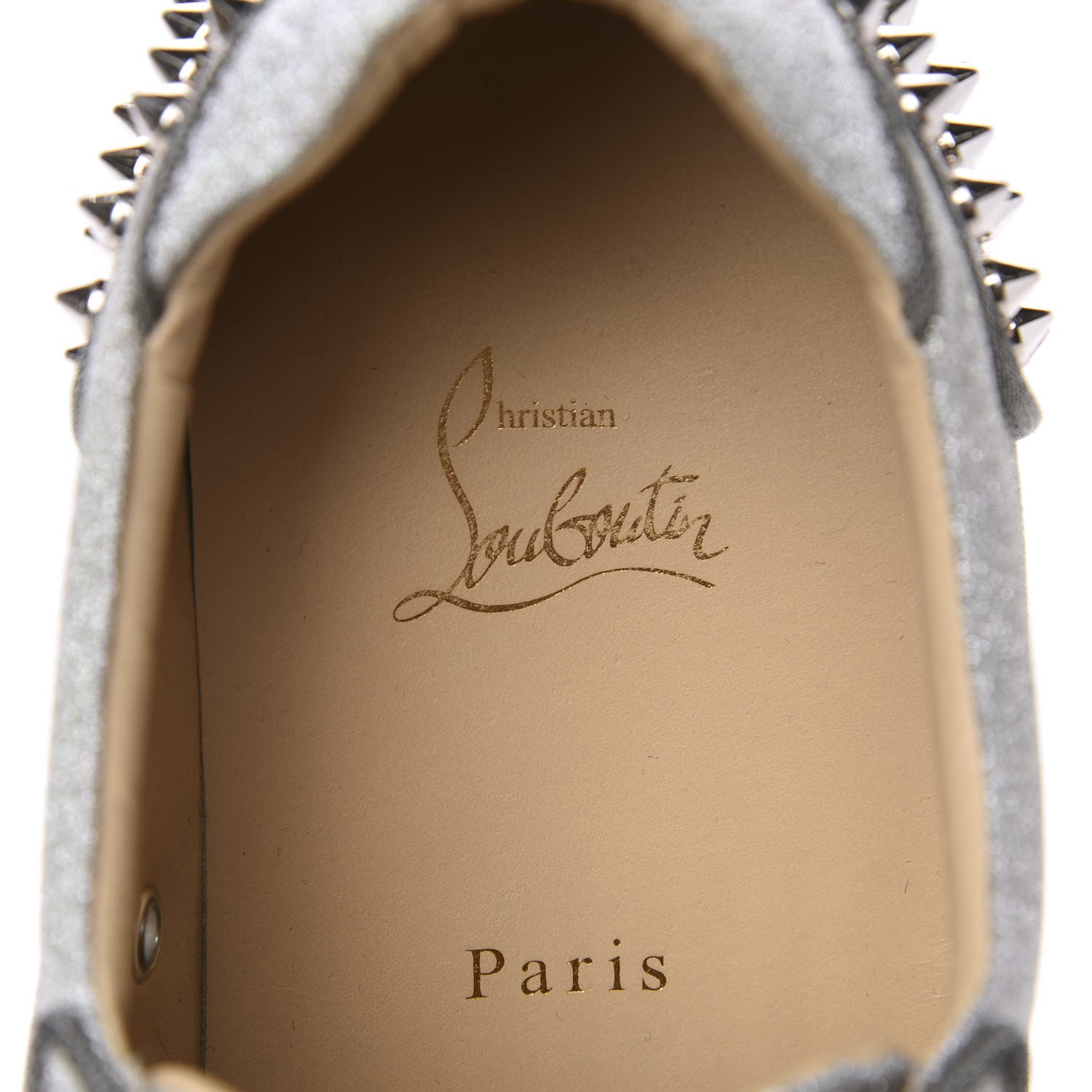 Christian Louboutin Glitter Sunset Mens Seavaste 2 Orlato Flat Sneakers 46 Silver 7 of 10