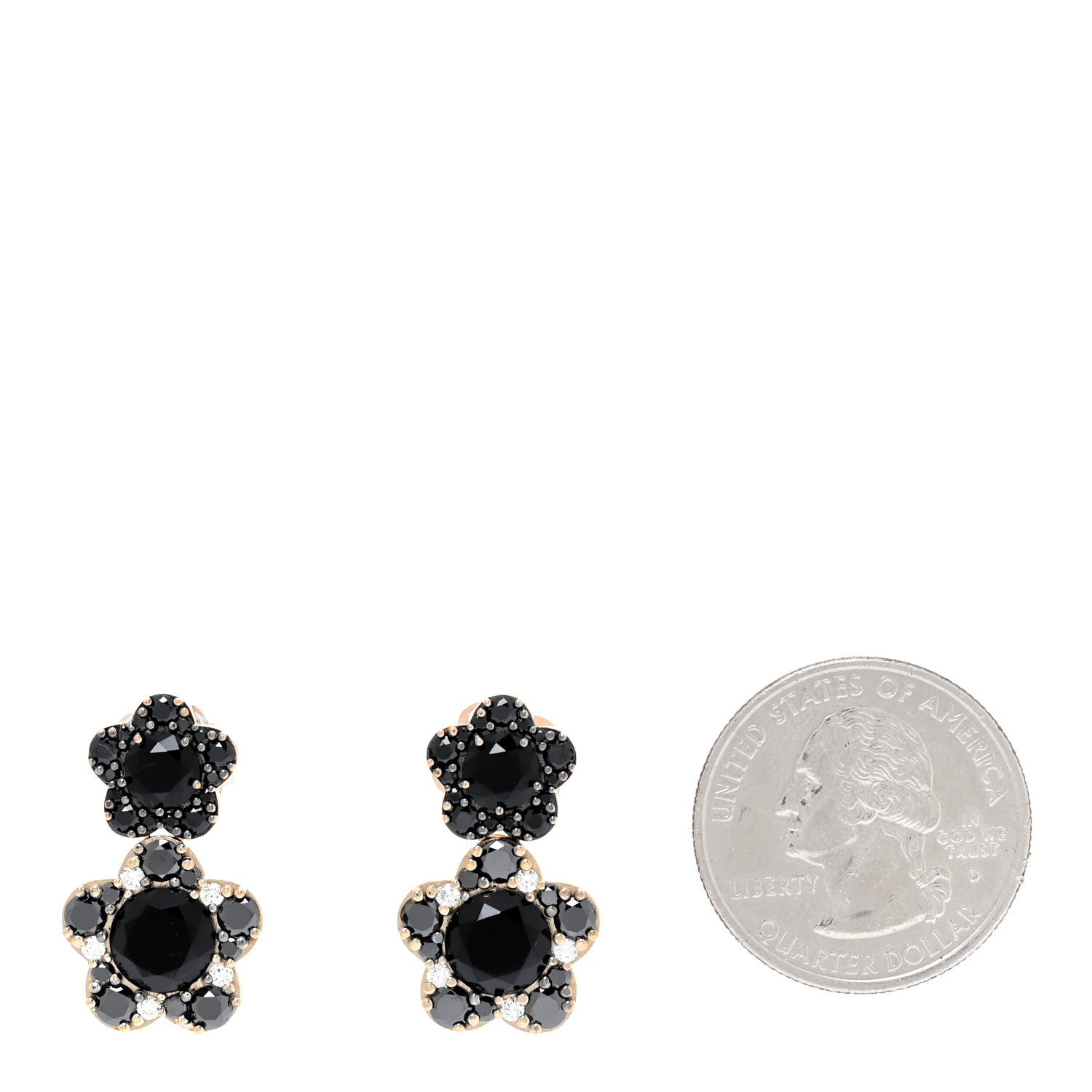 Pasquale Bruni 18K Yellow Gold Diamond Black Spinel Mandala Drop Earrings 2 of 4