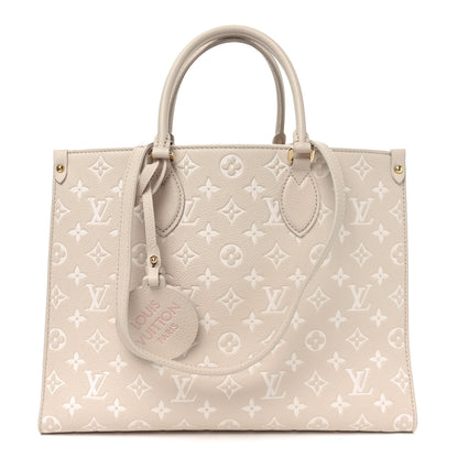 Louis Vuitton Empreinte Monogram Spring In The City Onthego MM Beige Pink Yellow 1 of 9