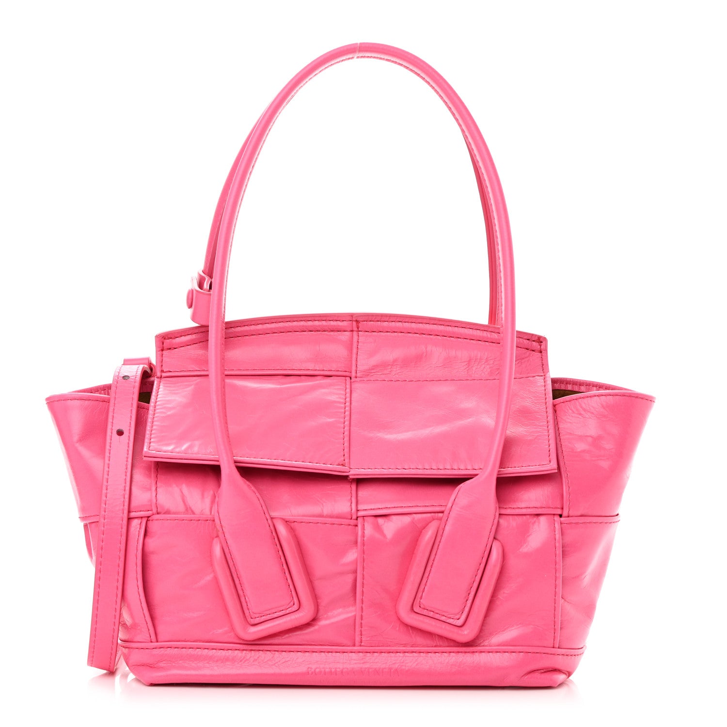 Bottega Veneta Paper Calfskin Maxi Intrecciato Mini Arco Pink 1 of 13