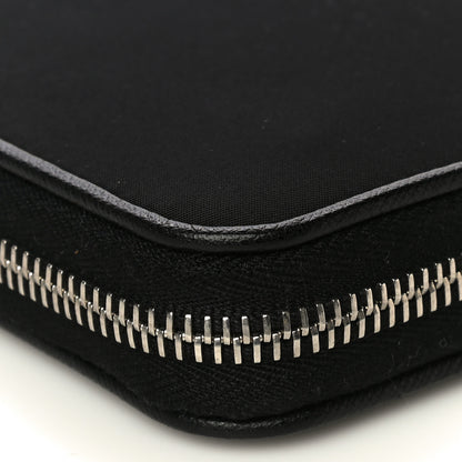 Prada Tessuto Nylon Zip Around Wallet Black 10 of 11
