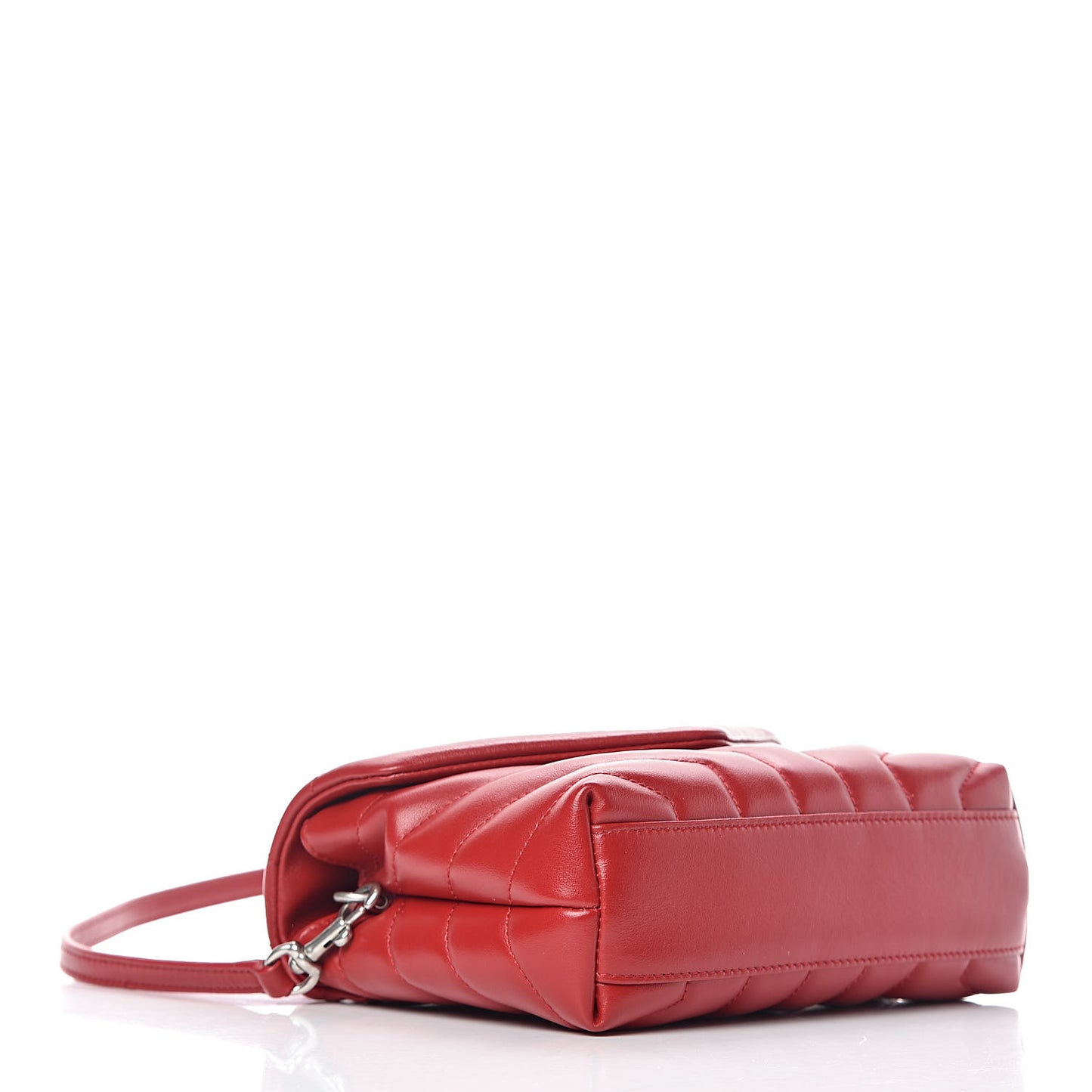 Calfskin Y Quilted Monogram Toy Loulou Crossbody Bag Red