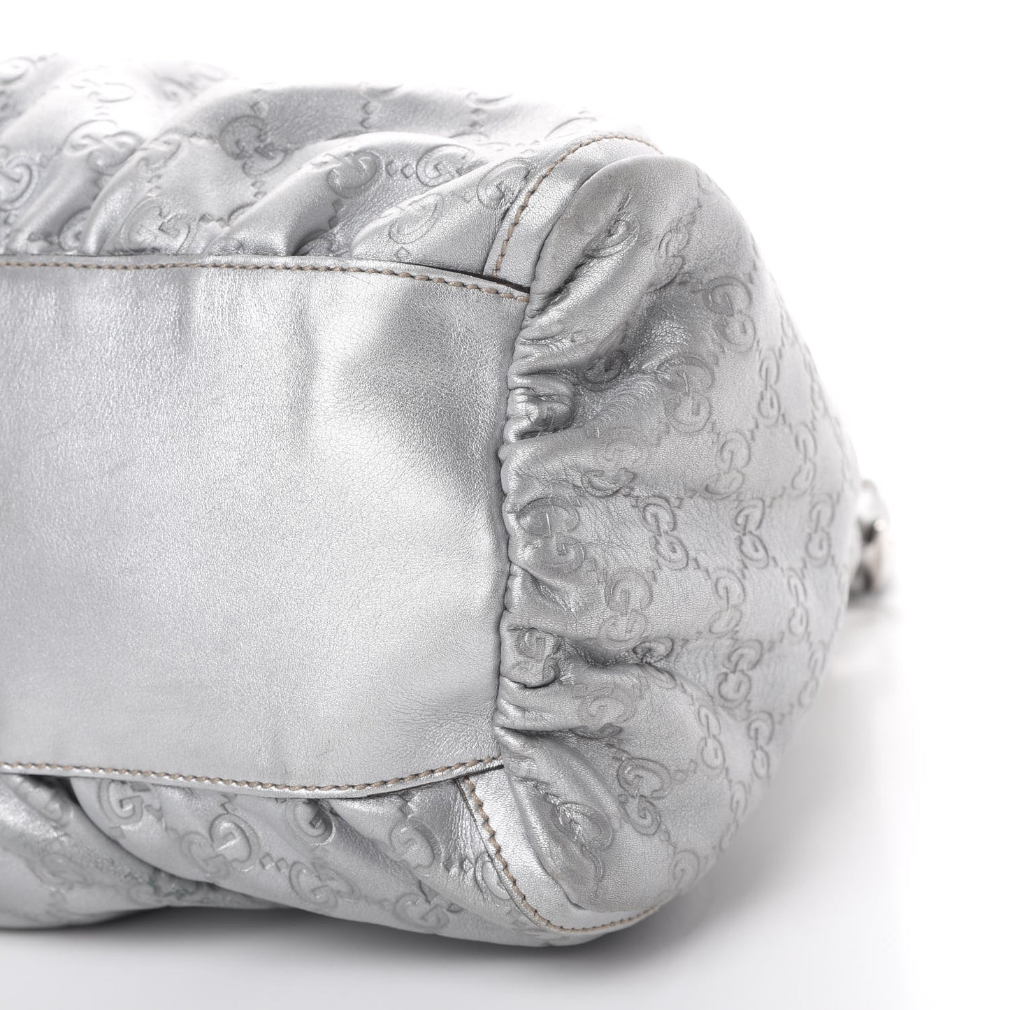 Guccissima Large D Gold Hobo Silver