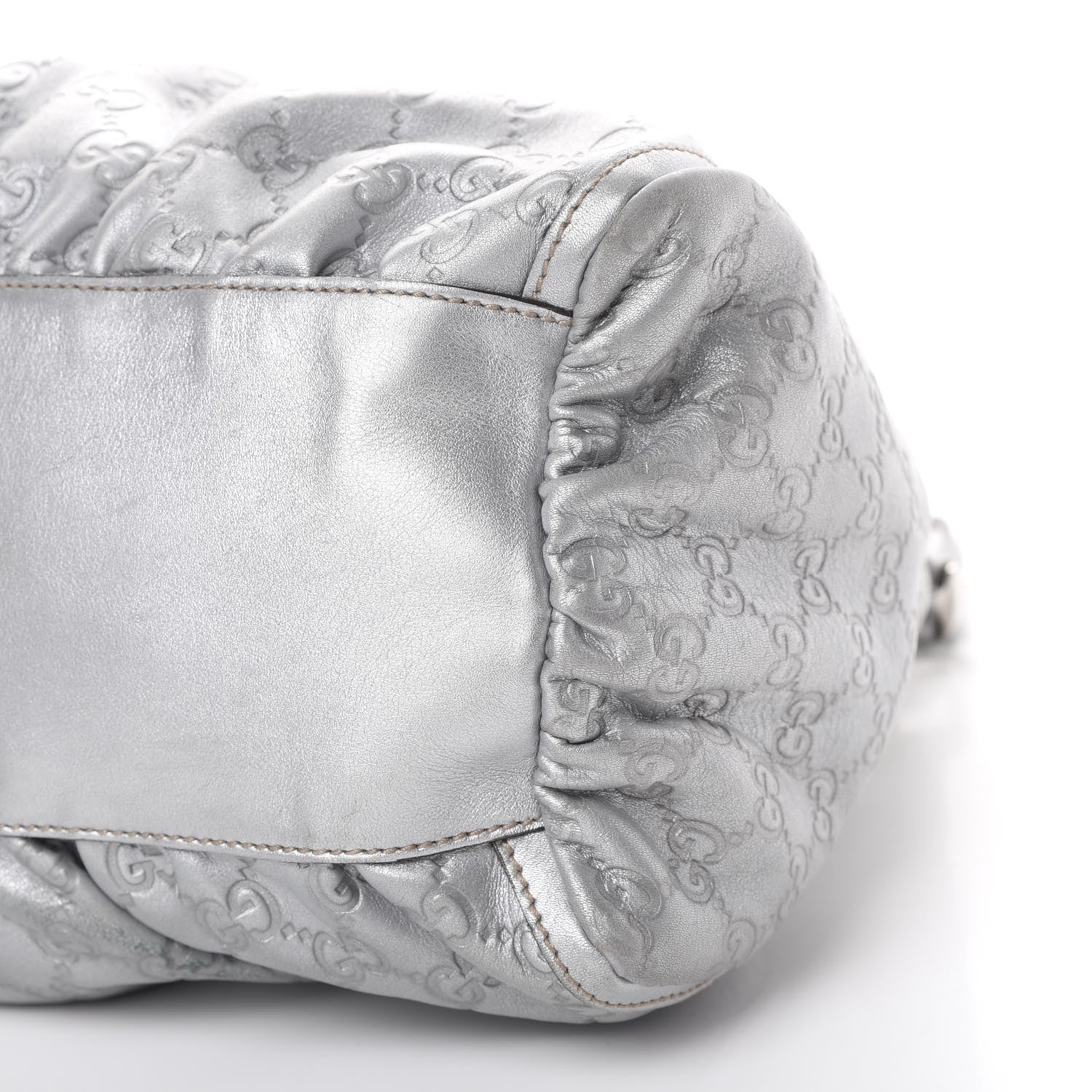 Gucci Guccissima Large D Gold Hobo Silver 9 of 13