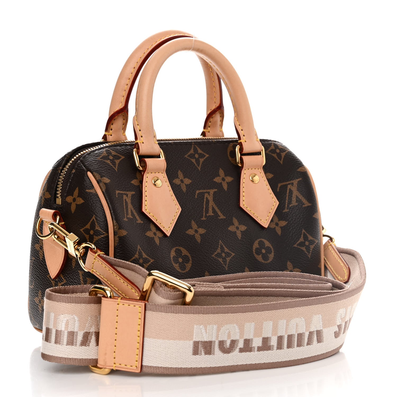 Louis Vuitton Monogram Speedy Bandouliere 20 Beige 3 of 9