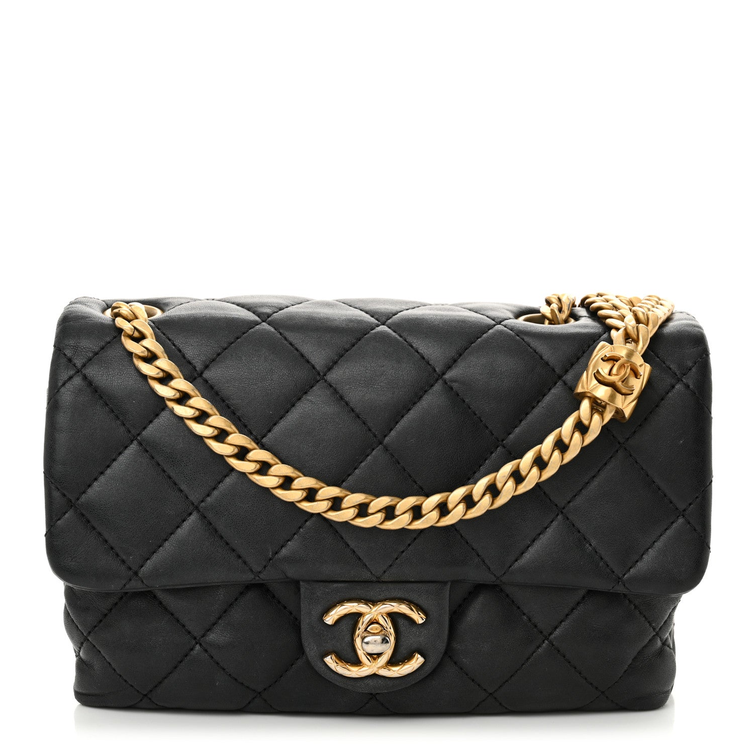 Chanel Lambskin Quilted Small Pillow Crush Flap Black 1 of 14