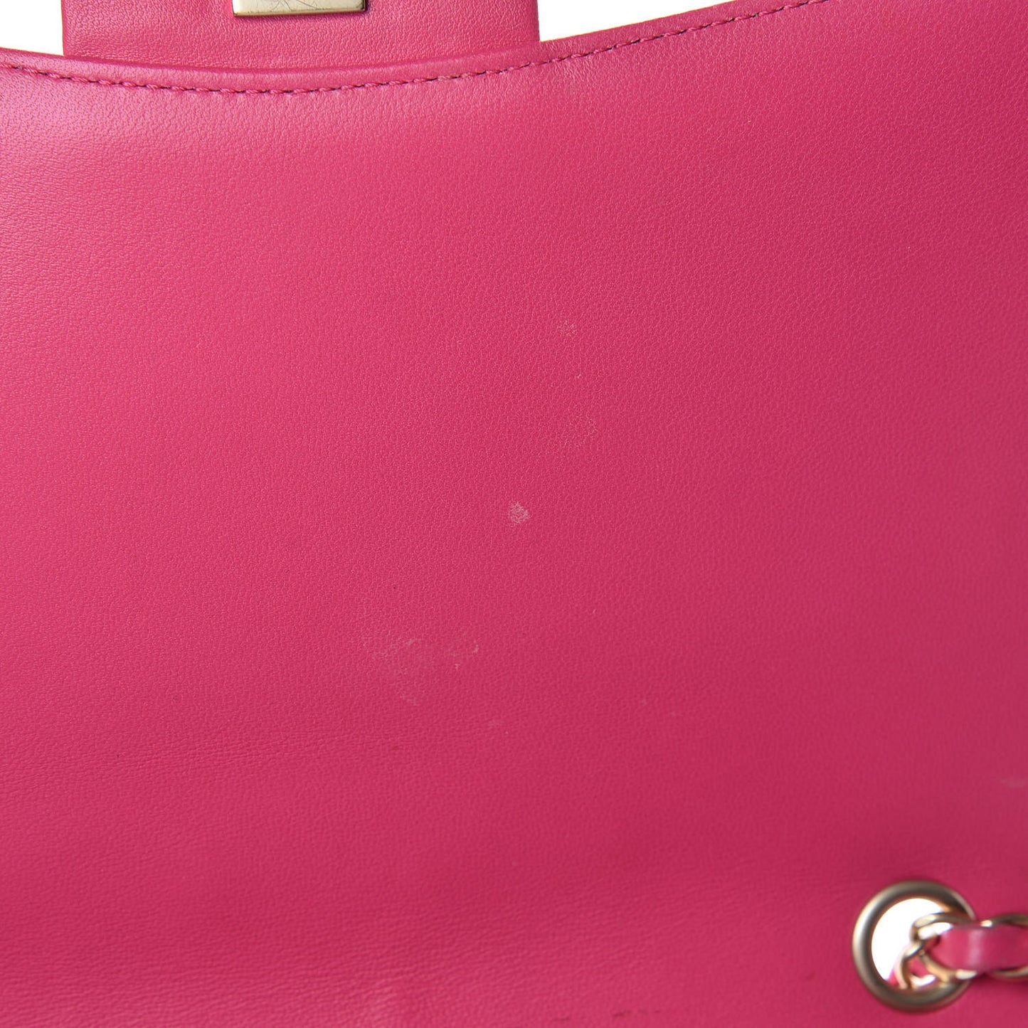 Lambskin Quilted Jumbo Mademoiselle Chic Flap Fuchsia