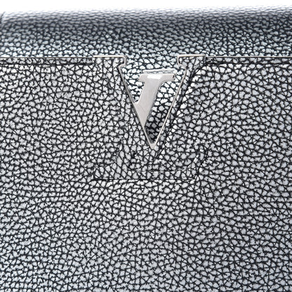 Louis Vuitton Metallic Taurillon Capucines PM Silver Black 8 of 11