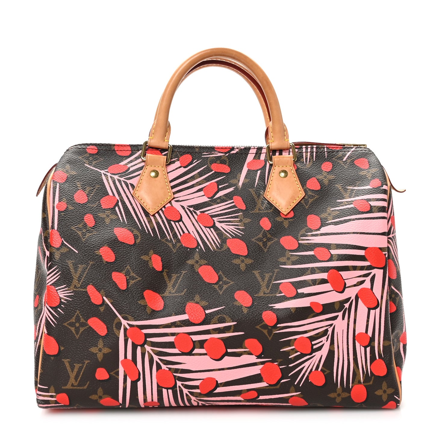 Monogram Jungle Dots Speedy 30 Sugar Pink Poppy