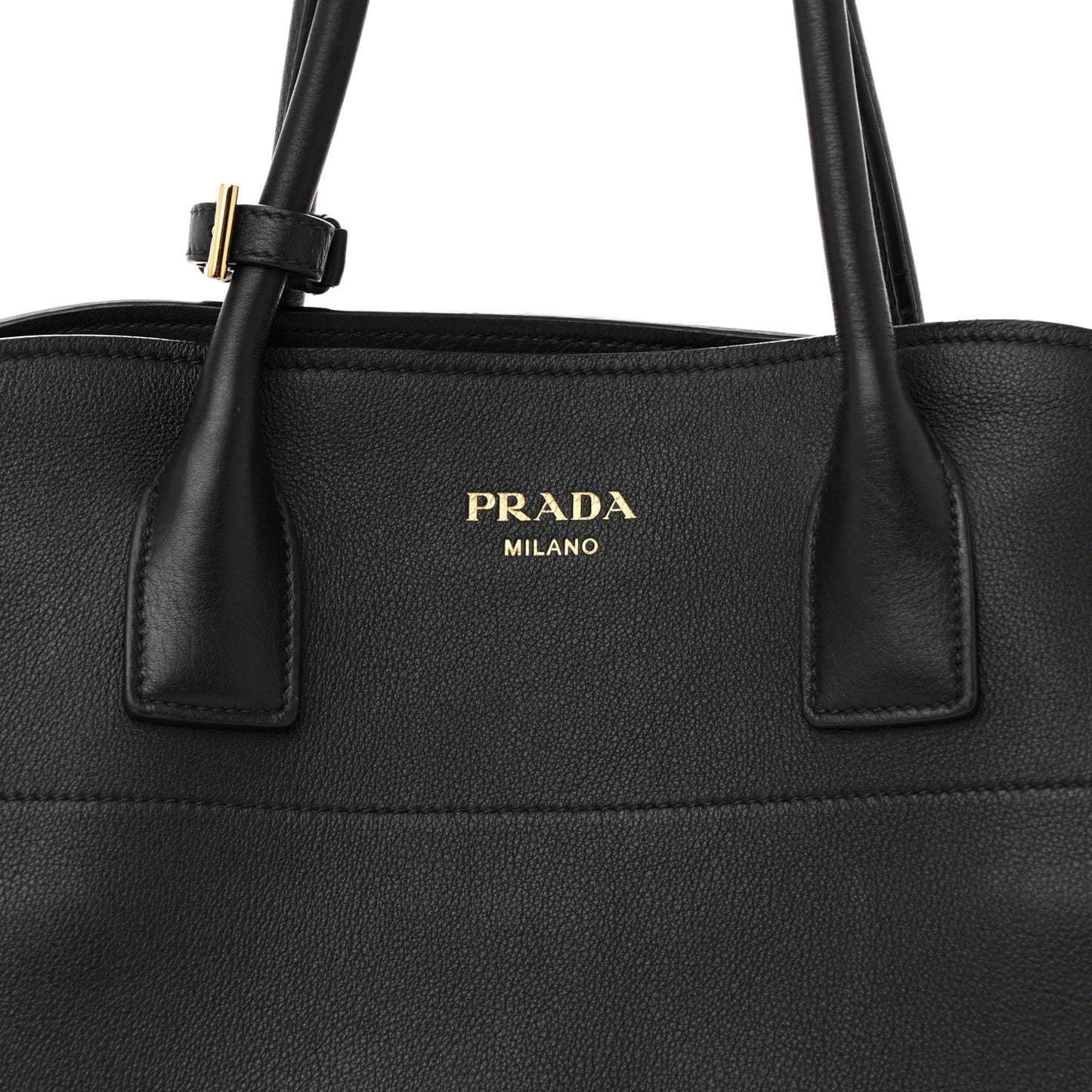 Soft Grain Calfskin Large Tote Bag Black