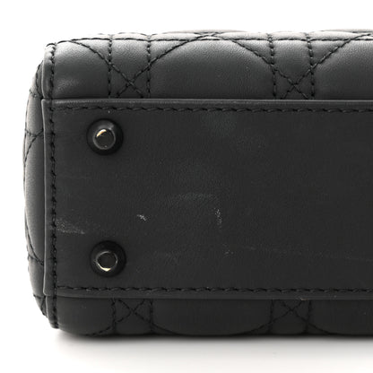 Christian Dior Ultra Matte Calfskin Cannage Mini Lady Dior Black 11 of 13
