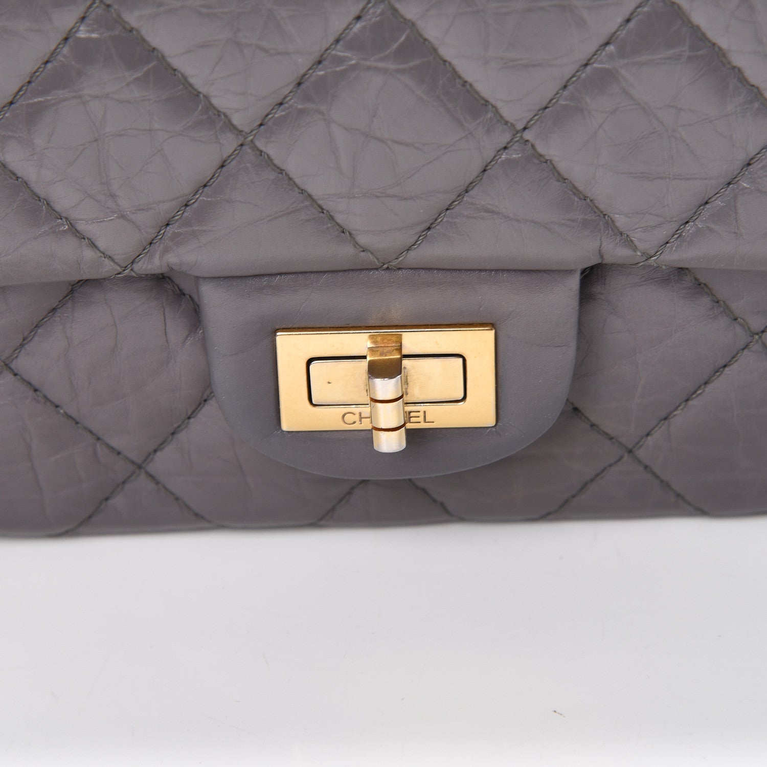 Chanel Aged Calfskin Quilted 2.55 Reissue 226 Flap Grey 13 of 13