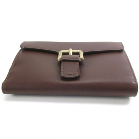 Leather Nova Check Wallet Brown