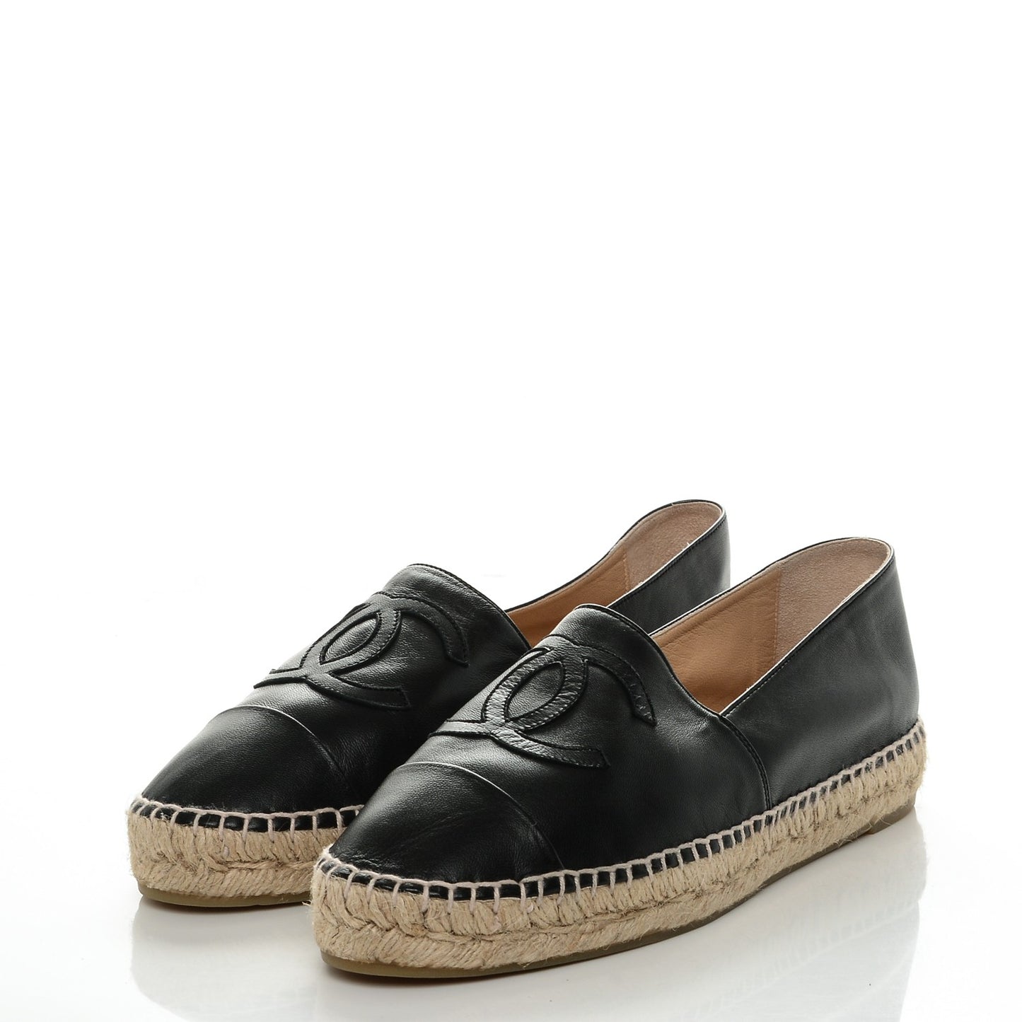 Lambskin CC Espadrilles 41 Black