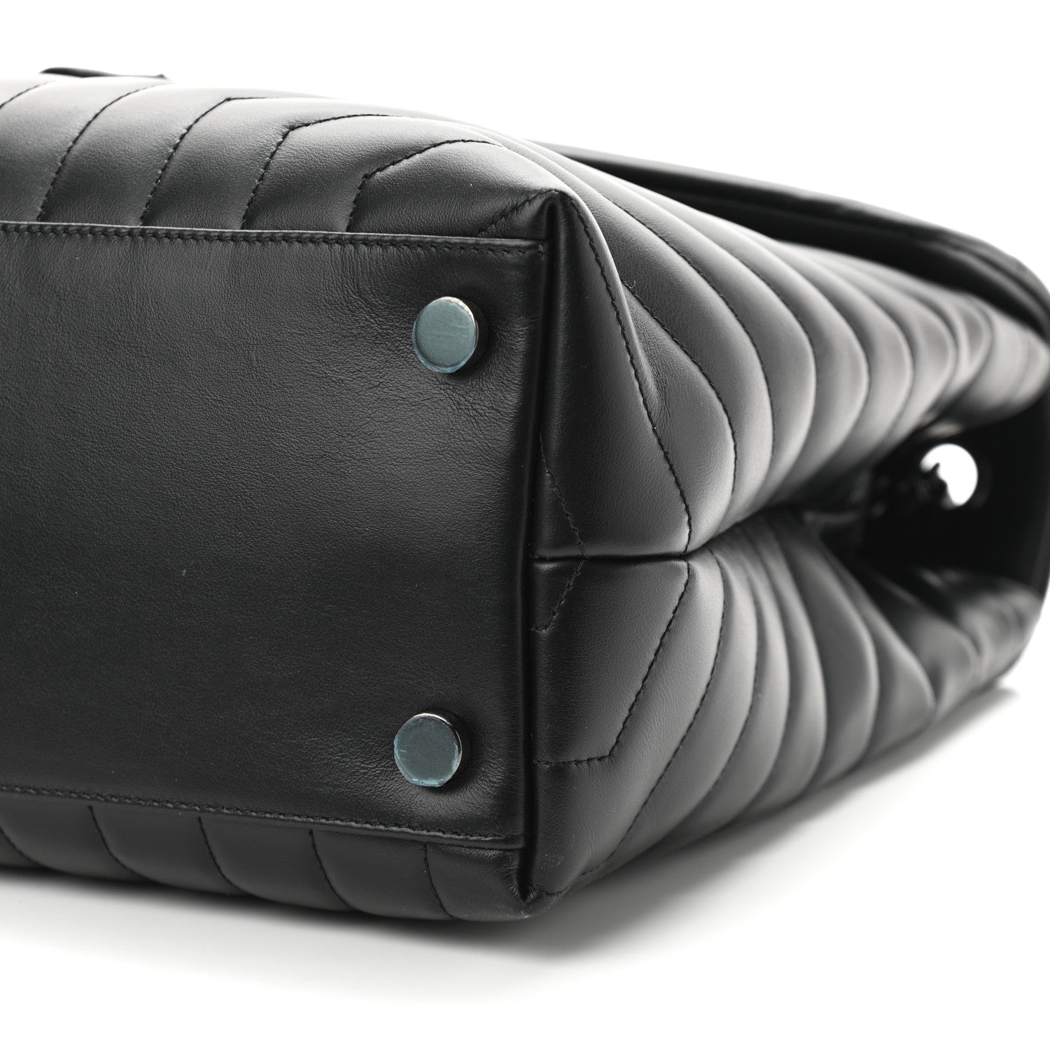 Saint Laurent Calfskin Y Quilted Monogram Large Loulou Chain Satchel Black 9 of 9