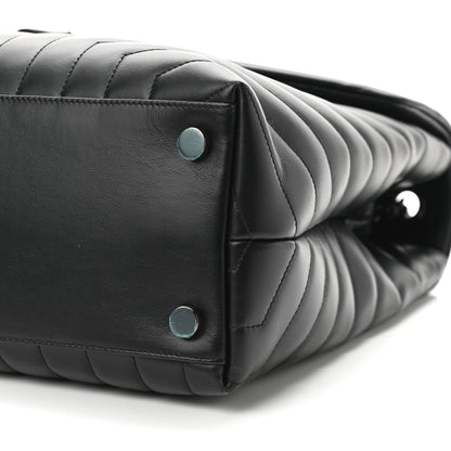 Saint Laurent Calfskin Y Quilted Monogram Large Loulou Chain Satchel Black 9 of 9
