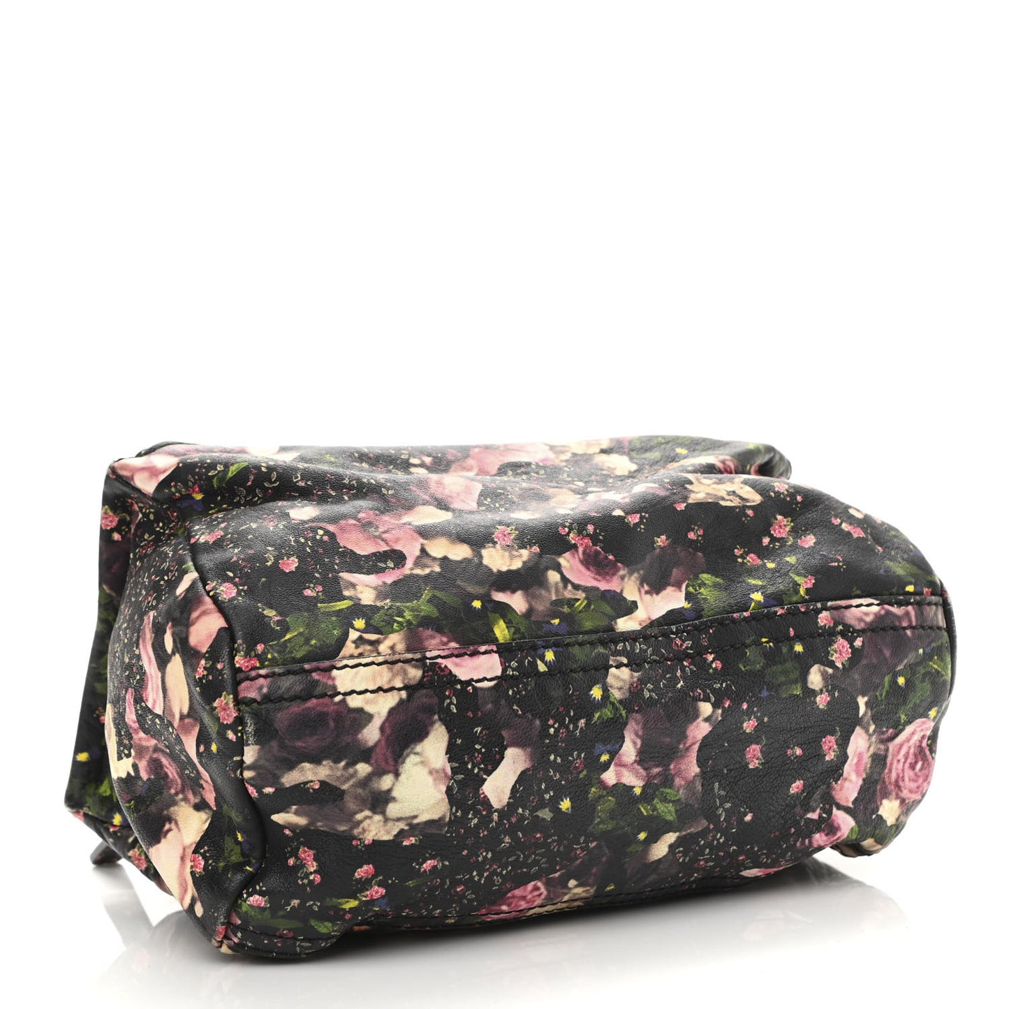 Lambskin Roses Camouflage Print Mini Pandora Black