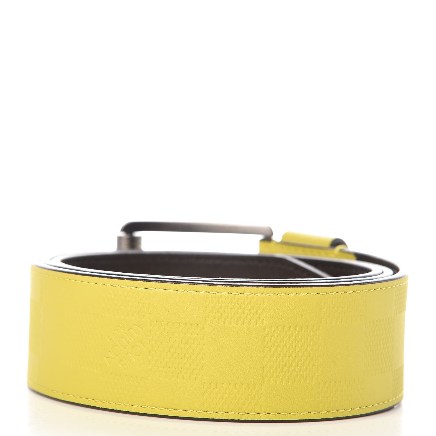 Louis Vuitton Damier Infini Calfskin 40mm Belt 100 40 Vert Acide 3 of 8