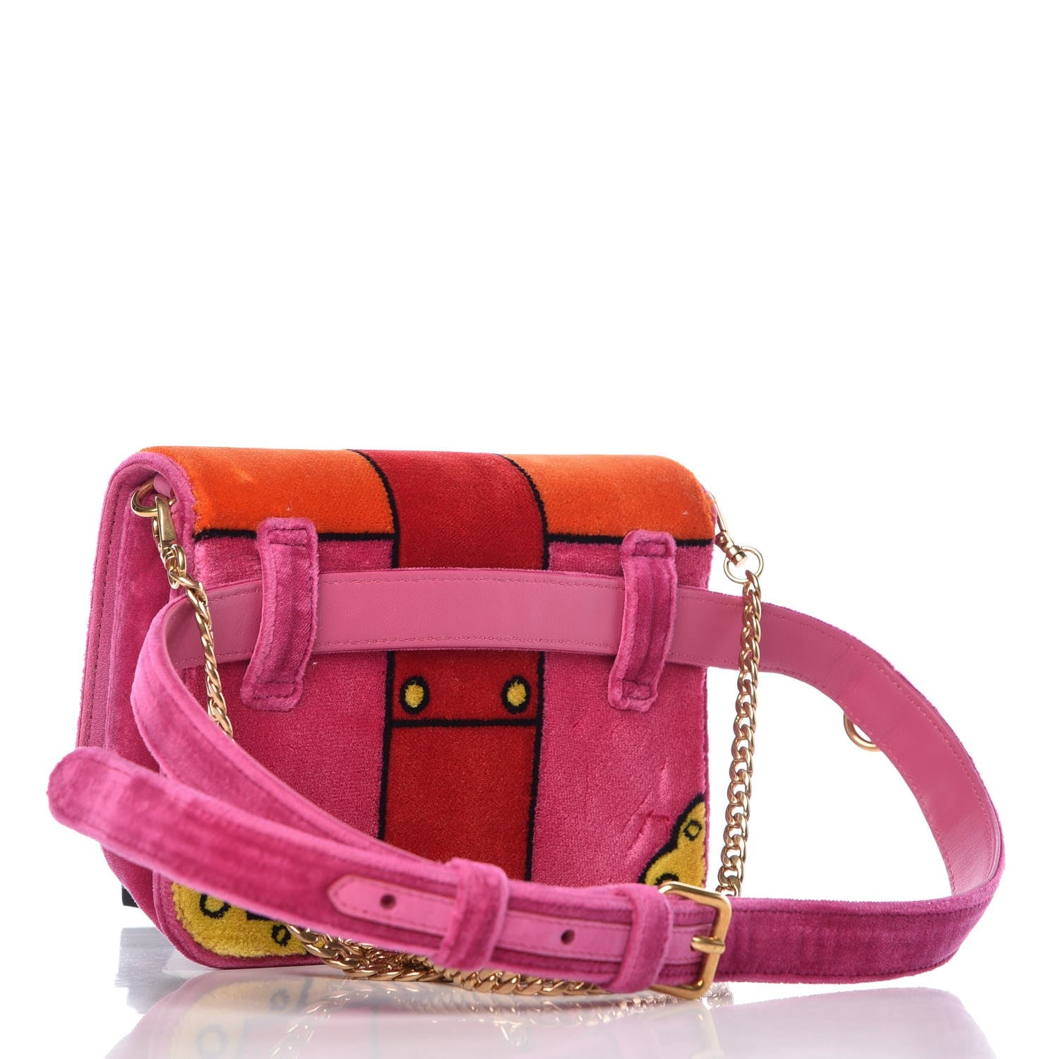 Prada Velluto Ricamo Cahier Belt Bag Fuxia 5 of 14