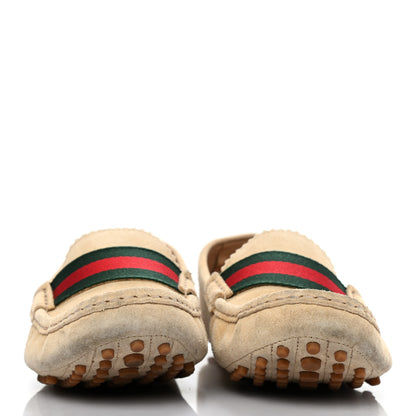 Gucci Suede Web Driver Loafers 36.5 Beige 2 of 10