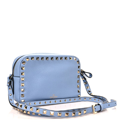 Valentino Garavani Pebbled Calfskin Rockstud Camera Crossbody Bag Niagara 3 of 9
